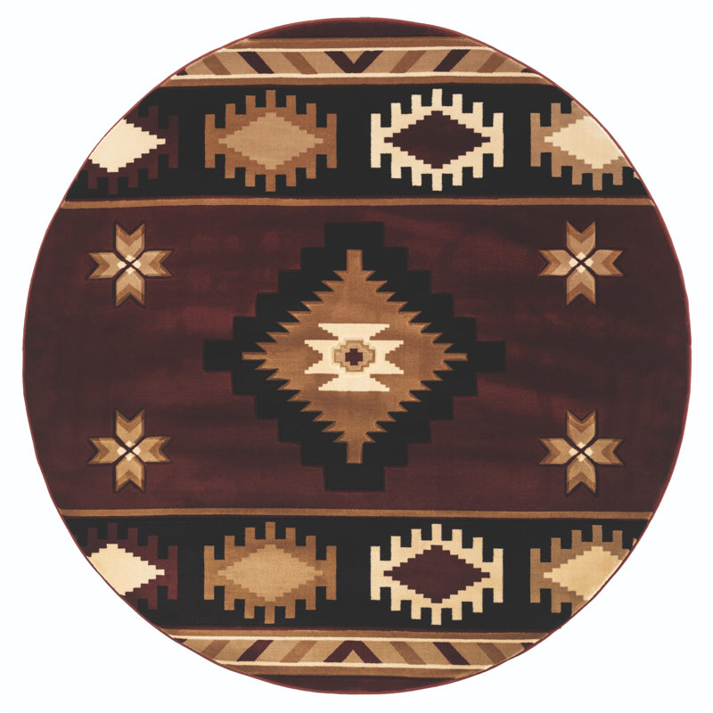 Barraza Geometric Indoor Rug, Round 7'10"