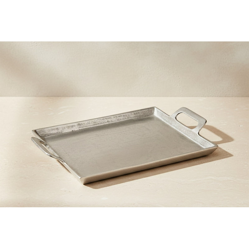Plateau de service Luciana, H 0,5 po x l 14 po x P 10 po, Gris