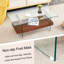 Table basse au look moderne - autocollant en verre transparent et bois foncé, espace de rangement spacieux de 43,3 pouces avec deux couches, espace de rangement abondant, pieds transparents pour plus de stabilité et polyvalence-926625566