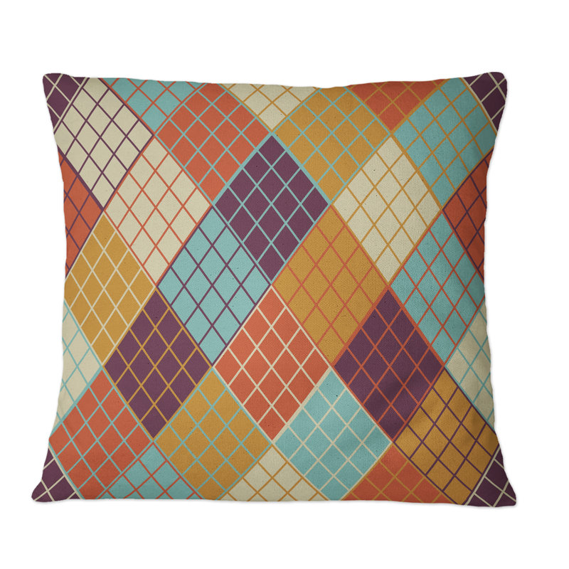 Geometric Throw Pillow, 16" x 16"