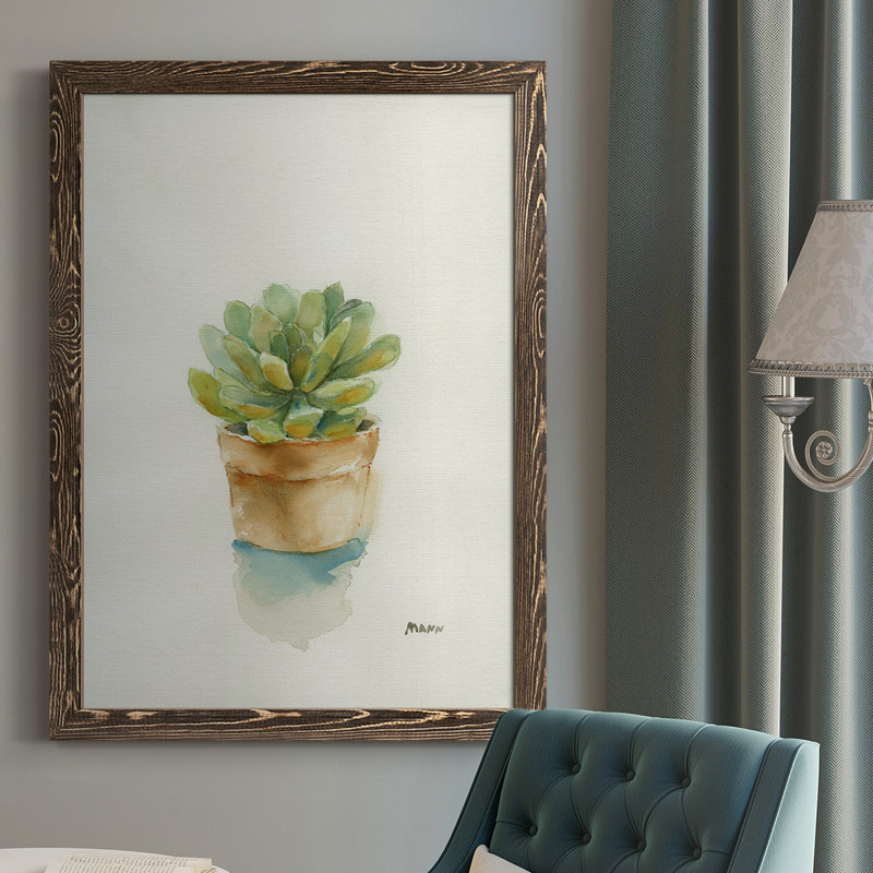 «Succulent II», reproduction sur toile, H 37,5 po x l 27,5 po x P 1 po, Noyer