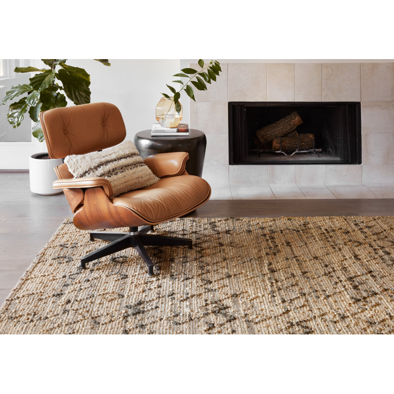 Handmade Beacon Geometric Black Wool-Viscose Area Rug - 9'3" x 13'