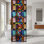 Retro Geometry Static Cling Window Decal