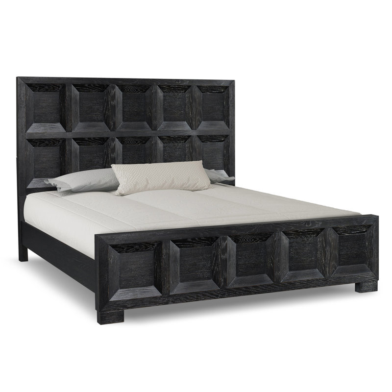 Schell Panel Bed, Black, Queen