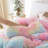 Fluffy Comforter Set 2 Pieces- All Seasons Luxury Fuzzy Comforter With One Pillowcase-116925513-117321017