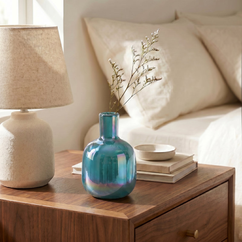 Vase en verre 5 "Opaline, Bleu / gris