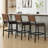 Counter height bar stools upholstered 26'' with Metal Frame-2104709662