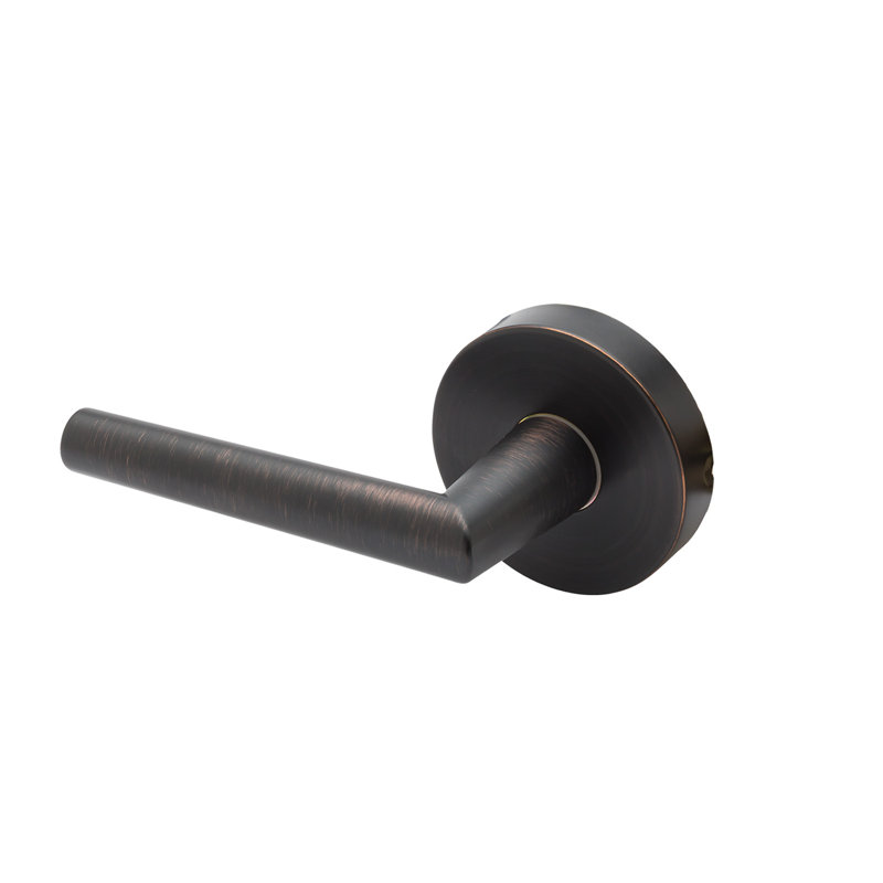 Levier de porte factice simple de style moderne mid-century Residential, Bronze toscan