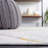 Ramm Geometric Machine Woven Polyester Area Rug in Gray/Gold-226996841