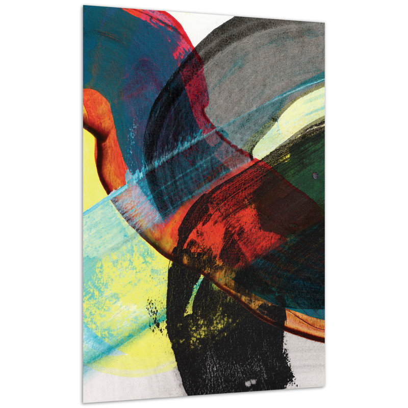 «Carnival Crossing Abstract II», art mural en verre trempé inversé sans cadre