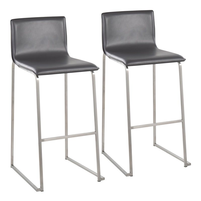 Middlebrook Stool, Bar Stool (30" Seat Height), Stainless Steel, Gray