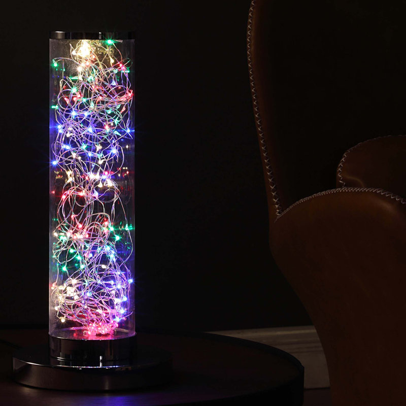 Lampe de table 13 po à DEL dénudée multicolore
