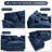 5 Piece U Shape Sectional Sofa Cloud Couch Double Chaise Sectional Couch with Console-685234338