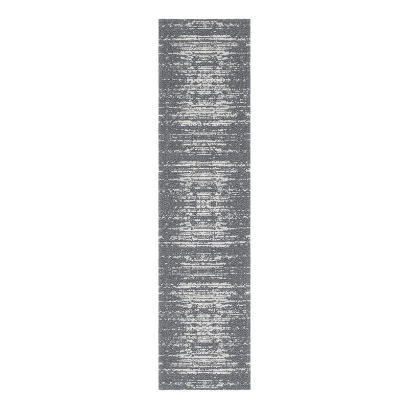 Cotton Abstract Indoor Rug, Runner 2' x 6'
