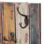 Freida 7 - Hook Wall Mounted Coat Rack in Brown/Red/Blue