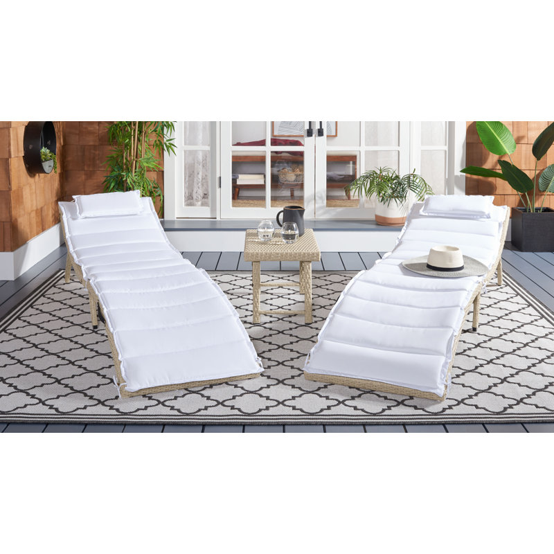Laterria 3 Piece Sun Lounger Set, Beige