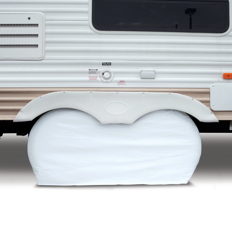Enjoliveur de roue élastique Ayvrie, H 30 po x l 8 po x P 60 po, Blanc neige