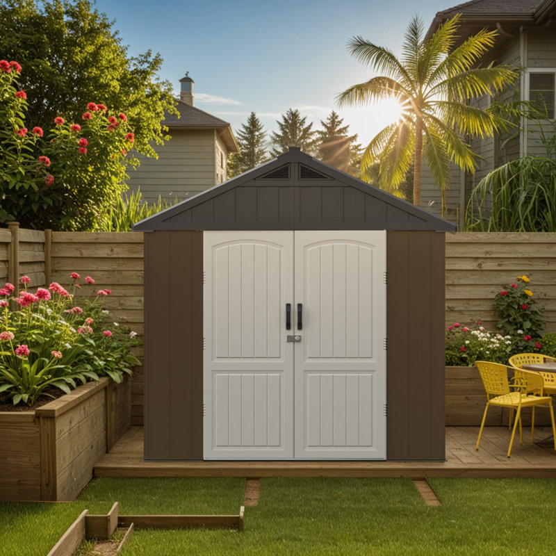 Resin Storage Shed, 95" H x 66" W x 91" D