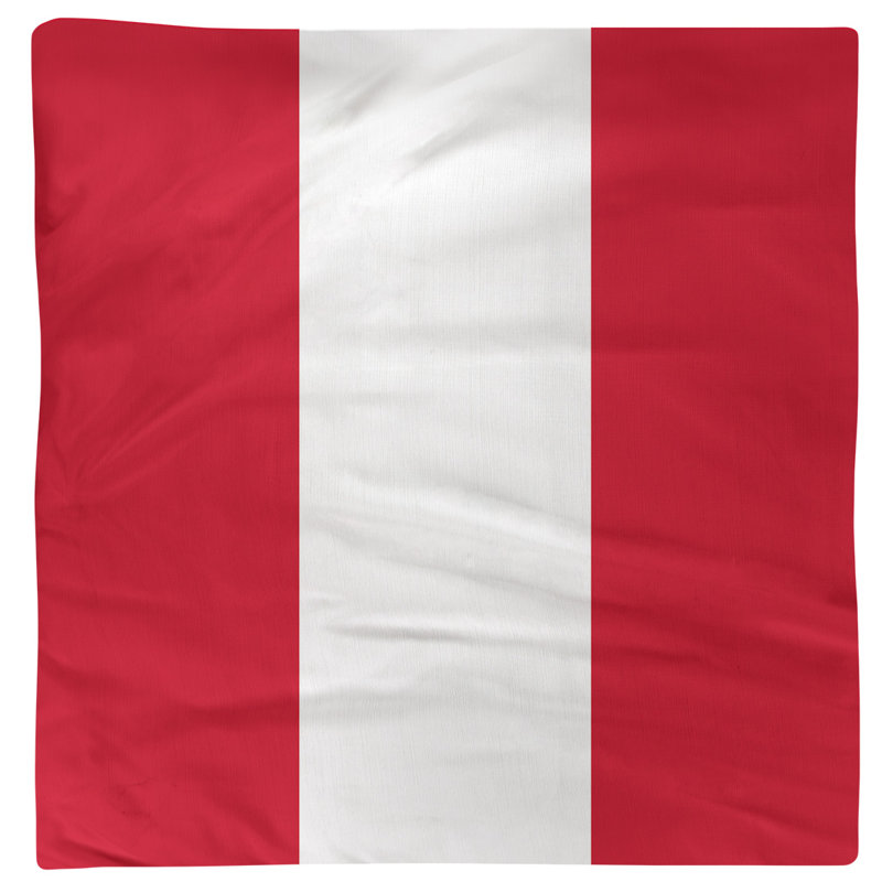 Striped Square Napkin, 22" x 22", Red/White/Red, Polyester