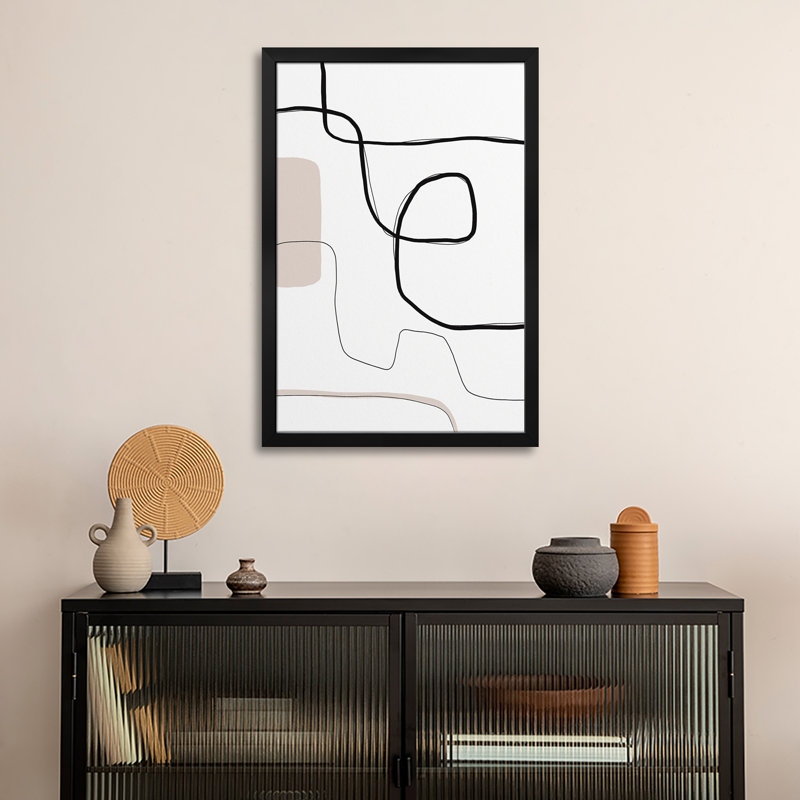 Courbes et lignes - reproduction d'art mural - affiche de galerie, H 32 po x l 24 po