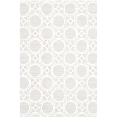 Badillo Tibetan Hand Knotted Wool & Viscose Geometric Rug