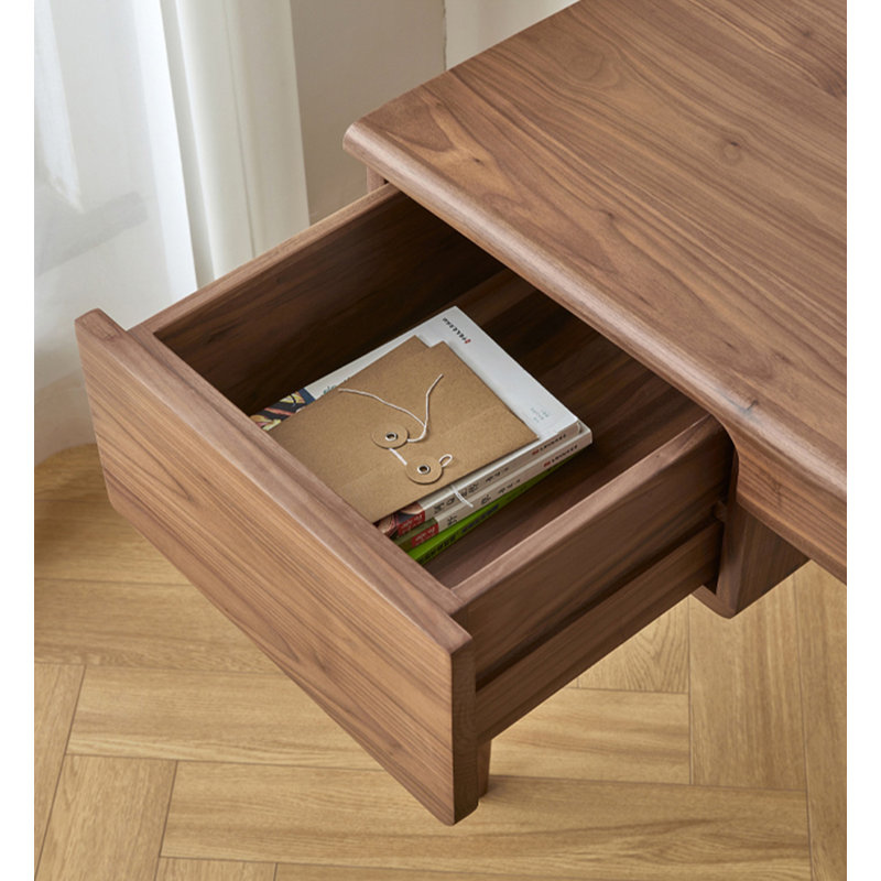 Bureau d'écriture Mid-Century en noyer avec tiroir