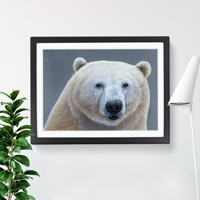 Spectacular Polar Bear - Framed Print, Black Frame, 46cm H x 64cm W