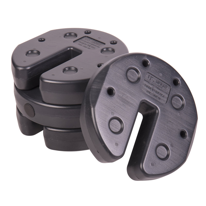Black Recycled Polyethylene Canopy Weight Set with Carry Strap