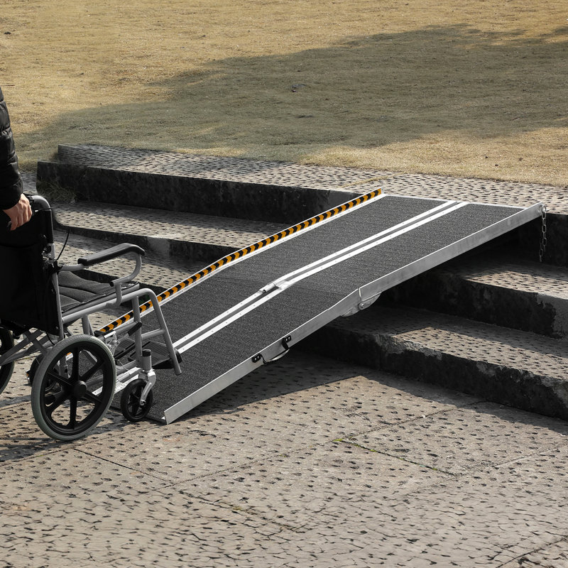 VEVOR Aluminum Foldable 3.15'' L Threshold Ramp, 15.08" H x 42.72" W x 9.25" D