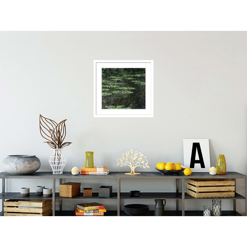 «Waterlilies» par Claude Monet, impression giclée encadrée, H 23,5 po x l 24,65 po