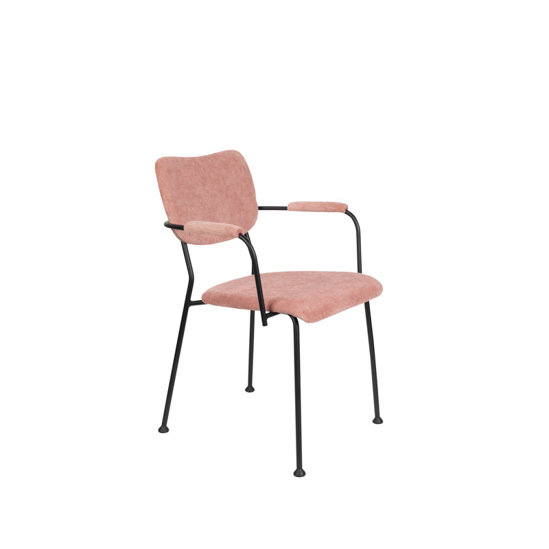 Benson Upholstered Arm Chair, Pink