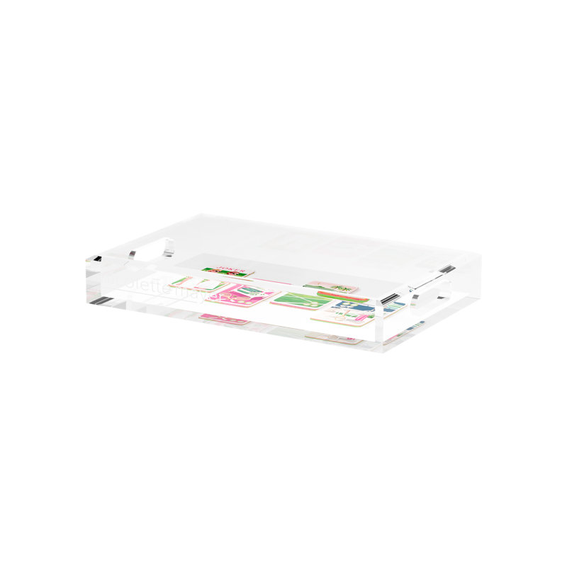 Mahjong Acrylic Decorative Tray, 12.5"W x 7.75"D x 2"H