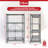 4 Tier Folding Storage Rack w/ Set of 4 Magnetic Wire Shelf Liners, Gray