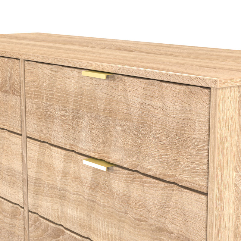 Baturhan 6 Drawer Wide Chest (Ready Assembled), Bardolino Oak
