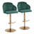 Dahlia Contemporary Adjustable Barstool In Metal With Metal Accent And Round Metal Footrest By Lumisource - Set Of 2-114850892-114850893