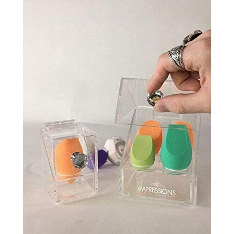 Trousse de maquillage en acrylique à 1 fente Diamond Collection