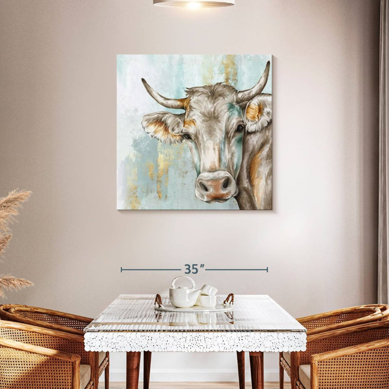 Vache têtue Brampt I, H 36 po x l 36 po