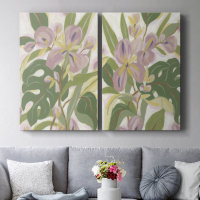 Brushy Tropical Orchid I-Premium Gallery Wrapped Canvas -Ready to Hang