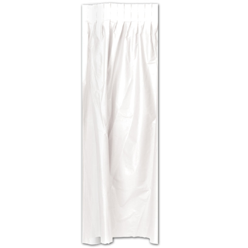 Plastic Table Skirting - Pack of 6, White