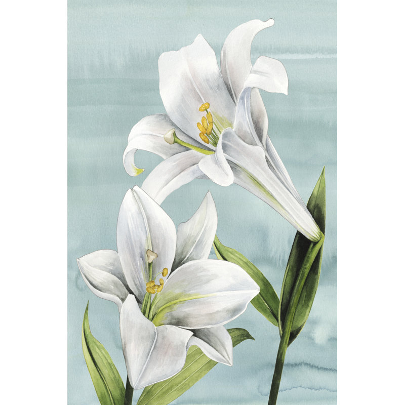 Laylon Peaceful Lilies I par Grace Popp, H 48 po x l 32 po