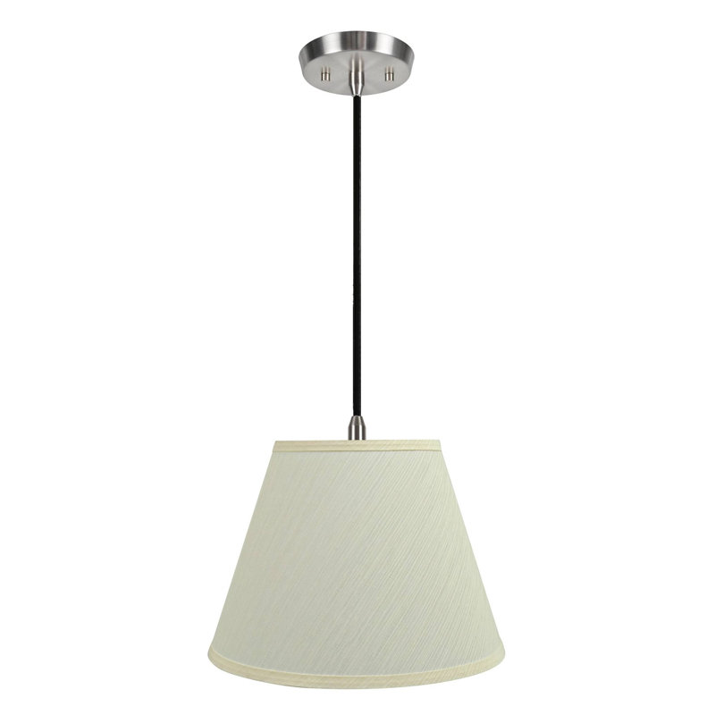 Luminaire suspendu conique à 1 lumière Melvin, H 9,5 po x l 13 po x P 7 po, Coquille d'œuf
