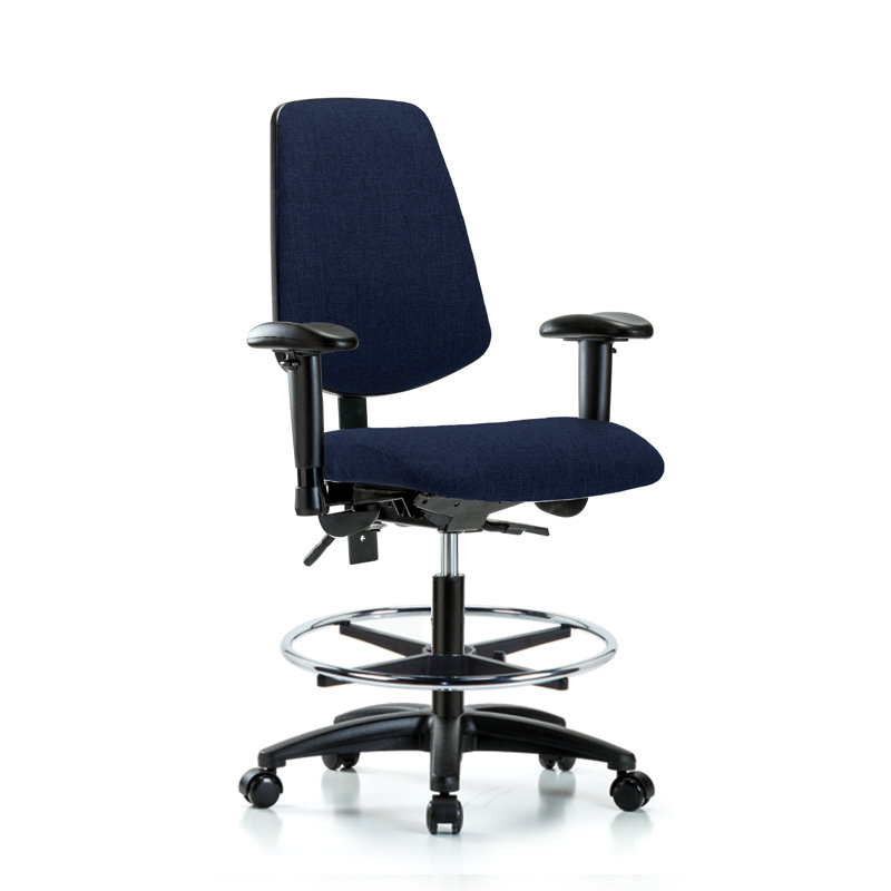 Fauteuil en tissu - Siège inclinable FMBCH,, Marine, Roulettes