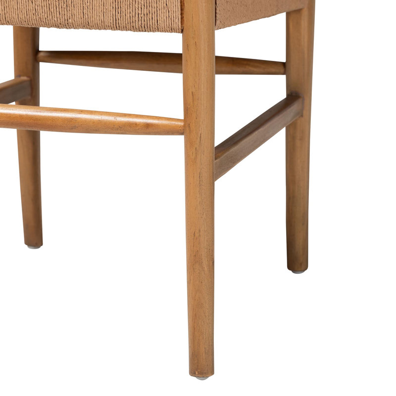 Ensemble de chaises de salle à manger tissées à la main 2 pièces bali & pari Alva - Chaise d'appoint tissée à la main avec structure en bois d'acajou pour la cuisine ou la salle à manger