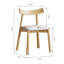 Ensemble de 2 chaises de salle à manger modernes en bois (seulement chaises de salle à manger)-1780041767