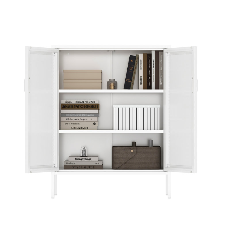 Amelia 31.5 Accent Cabinet with 3 Adjustable Shelves, White