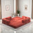 Boneless Sleeper Sofa Bed Convertible Compression Couch Bed Corduroy Floor Couch With 2 Pillows-121416303-129588363