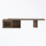 TV Stand With Extendable table and Sliding door