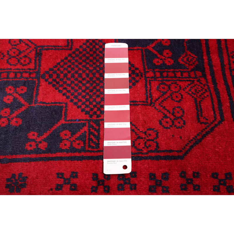 Tapis rouge Teimani 3 pi 9 po x 6 pi 8 po