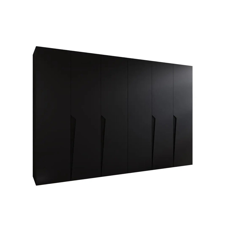 Manufactured Wood Wardrobe, Black