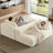 Boneless 3-Seat L-Shaped Modular Sectional Sofa with 2 Armrests & 3 Detachable Pillows, No Assembly Required-1847331838